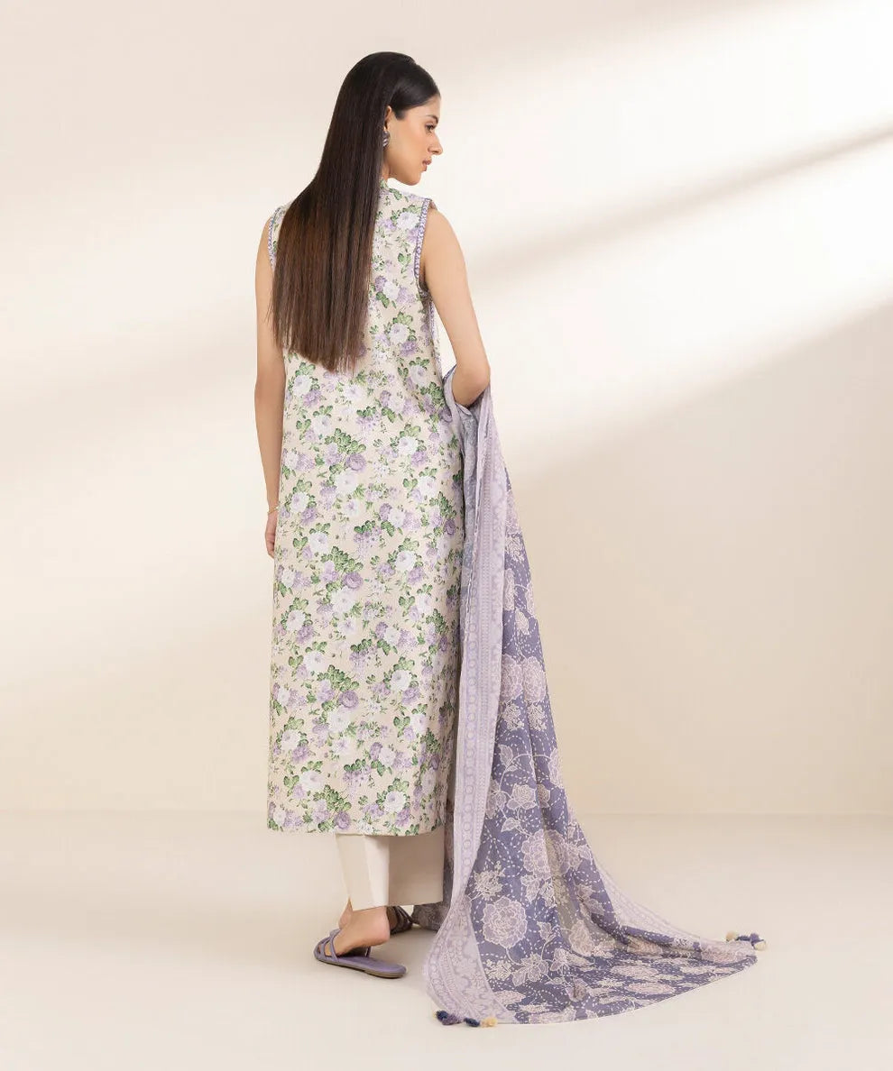 Sapphire 3-Piece Printed Lawn Suit