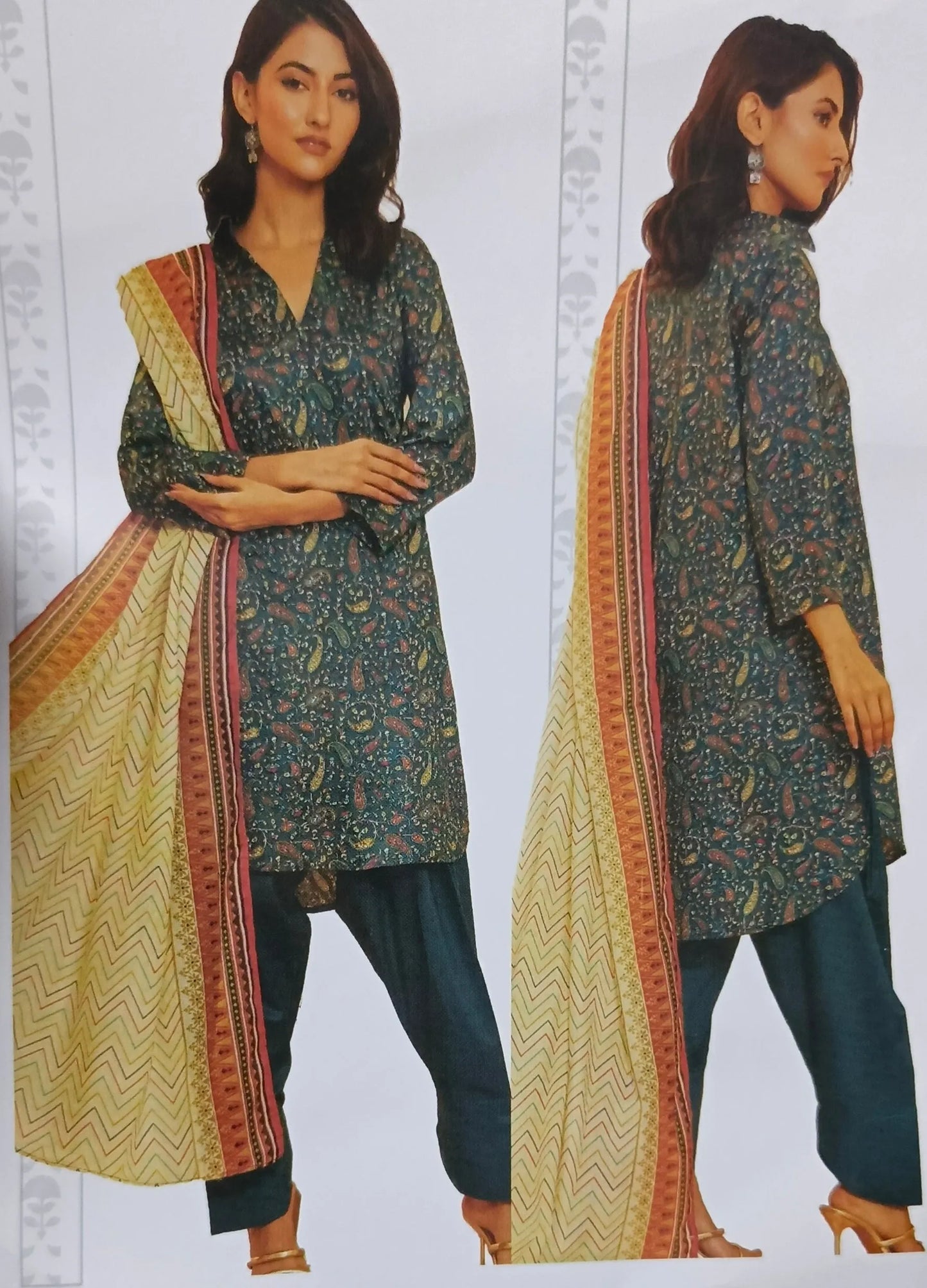 Khaadi SS'25 Doriya Edition – Unstitched 3 Piece Printed Lawn Suit