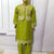 3-Piece Embroidered Doria Lawn Suit with Separate Koti Olive Green