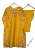 Kids 2-Piece Embroidered Jacquard Lawn Suit