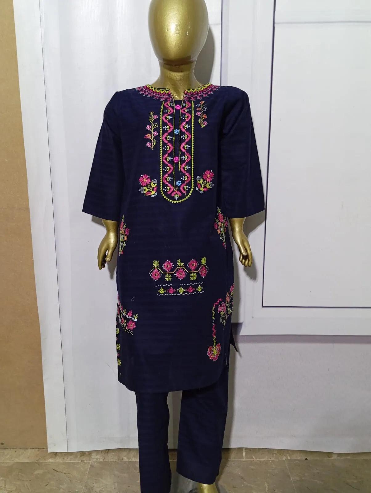 2-Piece Embroidered Jacquard Lawn Suit - Elegant & Comfortable