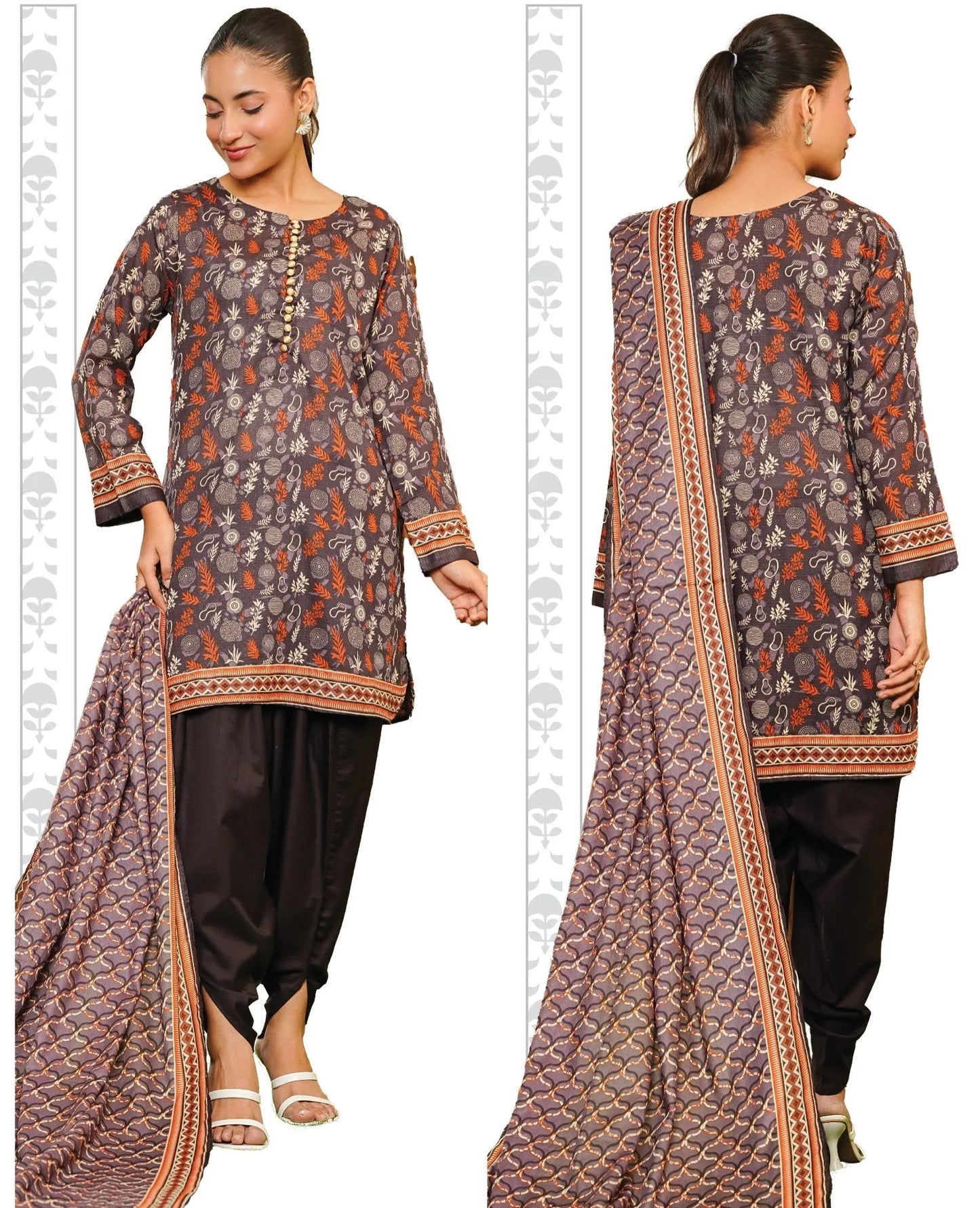 Khaadi SS'25 Doriya Edition – Unstitched 3 Piece Printed Lawn Suit