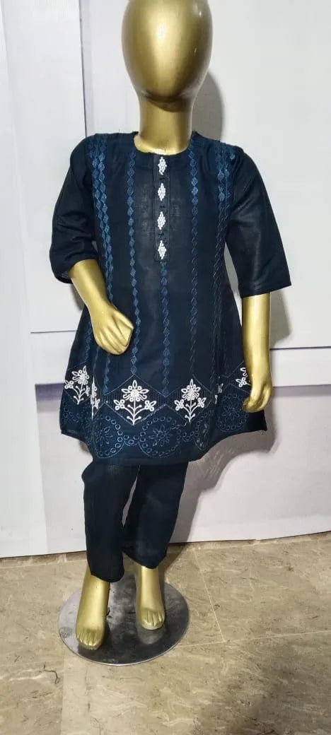 2-Piece Embroidered Chikankari Pure Lawn Suit – Stylish & Comfortable