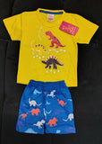 Dinosaur Print Kids' T-Shirt & Shorts Set – Fun & Comfy Outfit