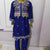 3-Piece Embroidered Doria Lawn Suit with Separate Koti Zinc Blue