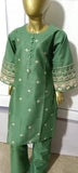 Doria Embroided Lawn With loop Neck Button