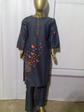 2-Piece Embroidered Doria Lawn Suit