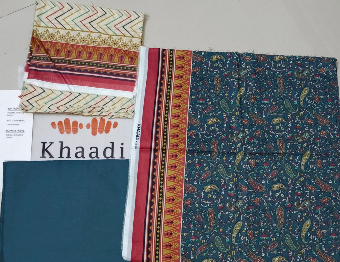 Khaadi SS'25 Doriya Edition – Unstitched 3 Piece Printed Lawn Suit