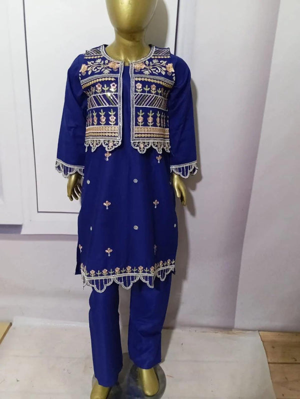 3-Piece Embroidered Doria Lawn