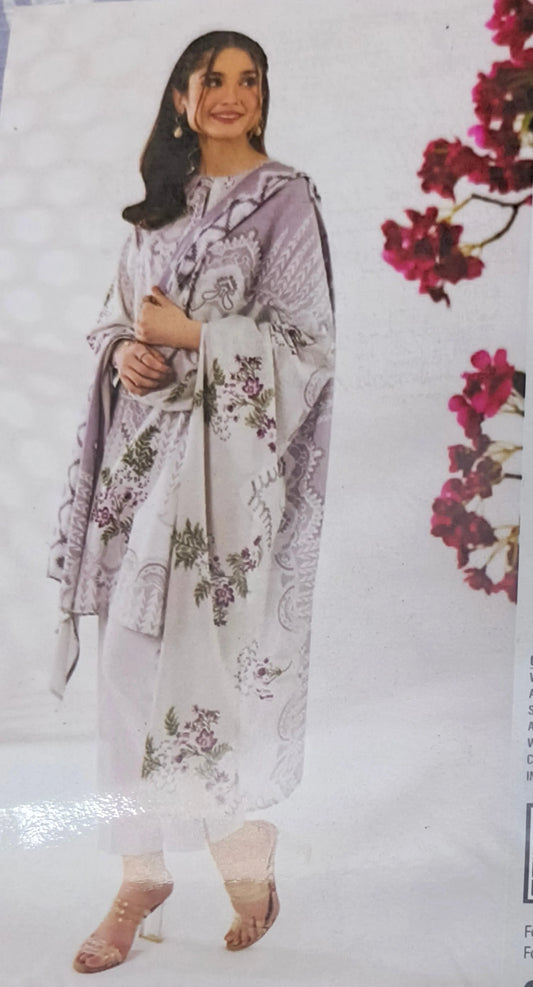 Nishat Unstitched 3-Piece Printed Doriya Lawn Suit – Elegant Summer Collection