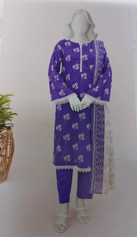Sohaye 3 Piece Unstitched Lawn Suit – Doriya Collection