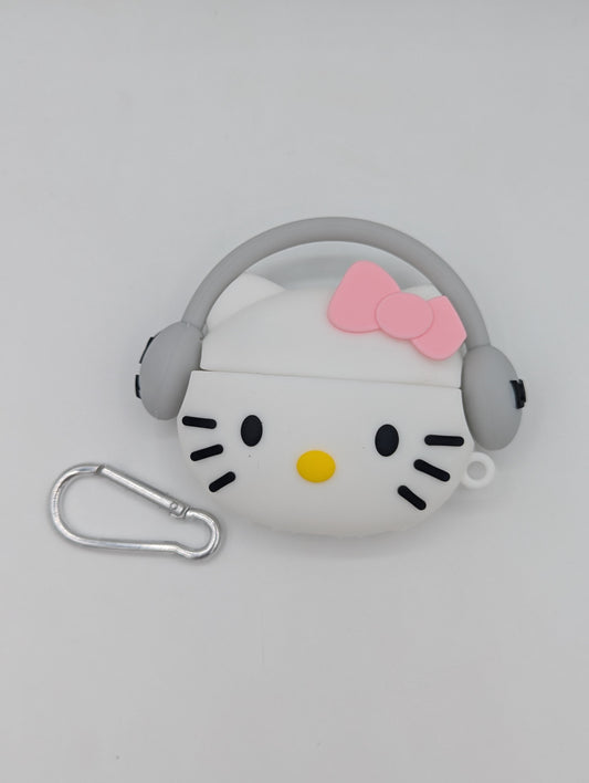 Cool Cat AirPods Case – 3D Headphones Design Silicone Cover