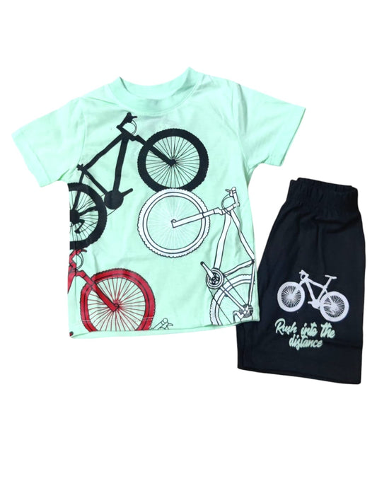 Boys 2-Piece Suit – Cycle Design (Half Sleeves)