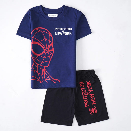 Boys 2-Piece Suit – Spider-Man Design (Half Sleeves)