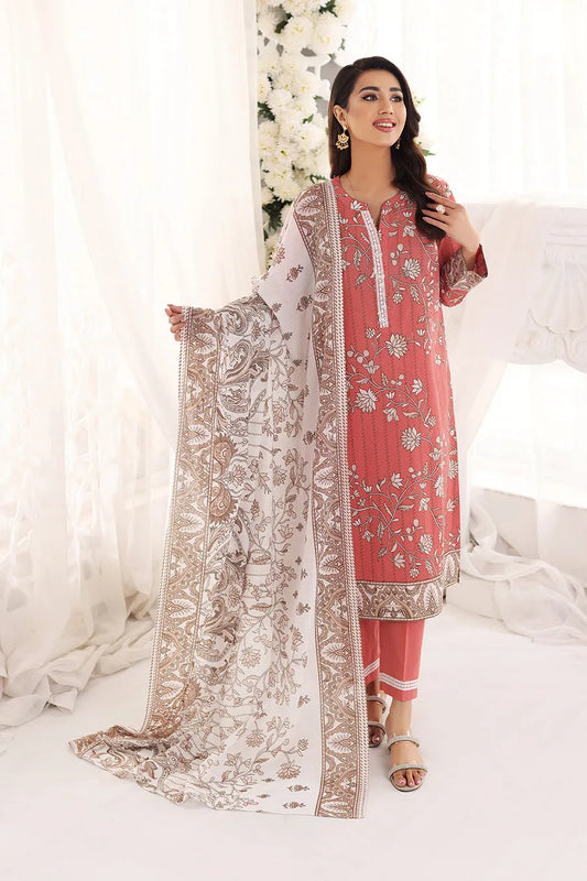 Nishat Unstitched 3-Piece Printed Doriya Lawn Suit – Elegant Summer Collection