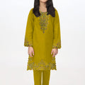 Kids 2-Piece Embroidered Jacquard Lawn Suit