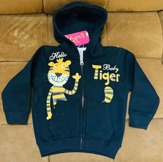Fleece Tiger zipper