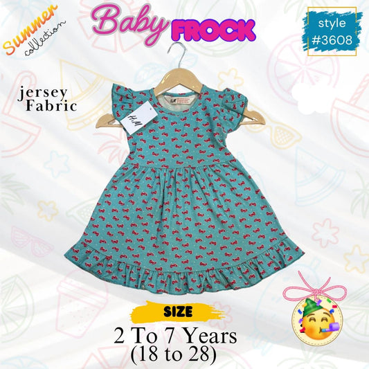 H.M Jersey Frocks(butterfly) – Summer Wear for Girls