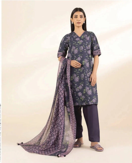 Sapphire 3-Piece Printed Lawn Suit