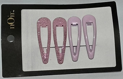 Glitter Snap Hair Clips – Set of 4 for Kids