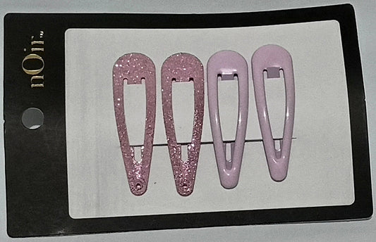 Glitter Snap Hair Clips – Set of 4 for Kids