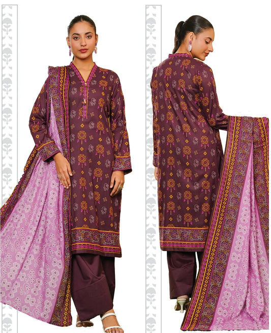 Khaadi SS'25 Doriya Edition – Unstitched 3 Piece Printed Lawn Suit
