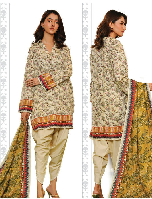 Khaadi SS'25 Doriya Edition – Unstitched 3 Piece Printed Lawn Suit