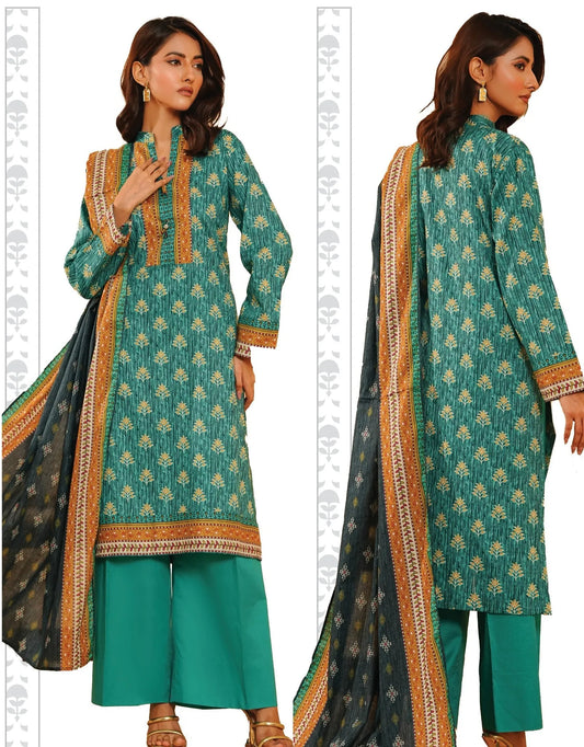 Khaadi SS'25 Doriya Edition – Unstitched 3 Piece Printed Lawn Suit