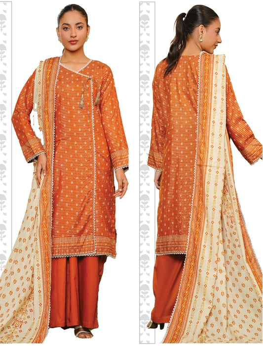 Khaadi SS'25 Doriya Edition – Unstitched 3 Piece Printed Lawn Suit