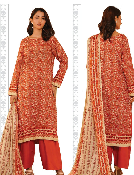 Khaadi SS'25 Doriya Edition – Unstitched 3 Piece Printed Lawn Suit