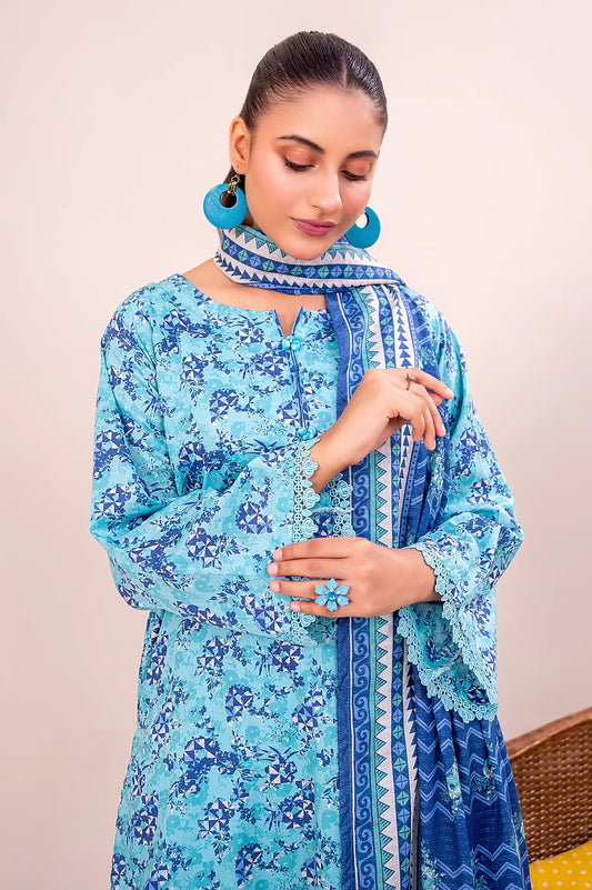 Sohaye 3 Piece Unstitched Printed Lawn Suit – Doriya Edition