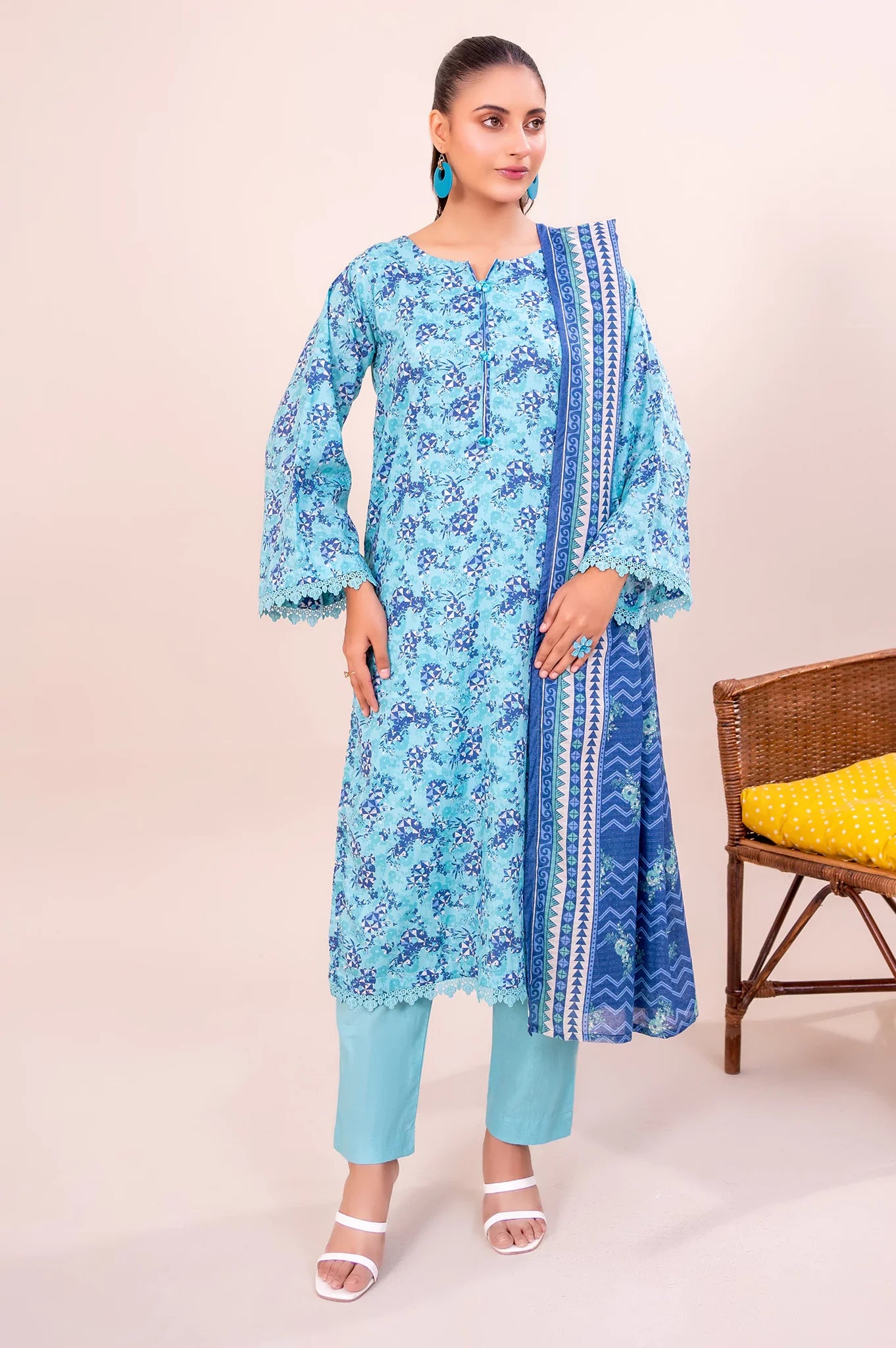 Sohaye 3 Piece Unstitched Printed Lawn Suit – Doriya Edition