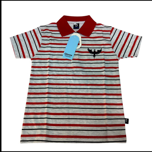 Boys' Printed Fine Jersey Polo Shirt - Soft, Stylish & Comfortable Everyday Wear