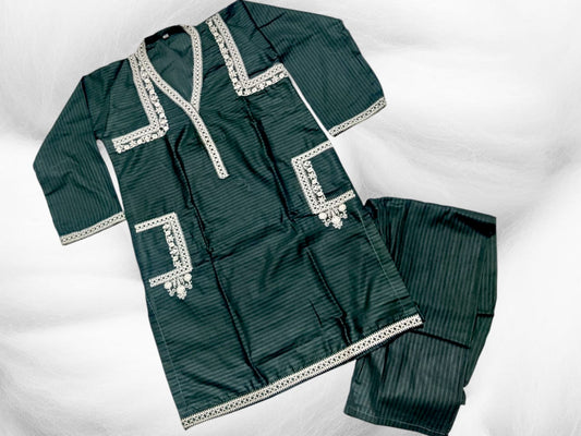 Kids 2-Piece Embroidered Suit | Pure Doria Lawn