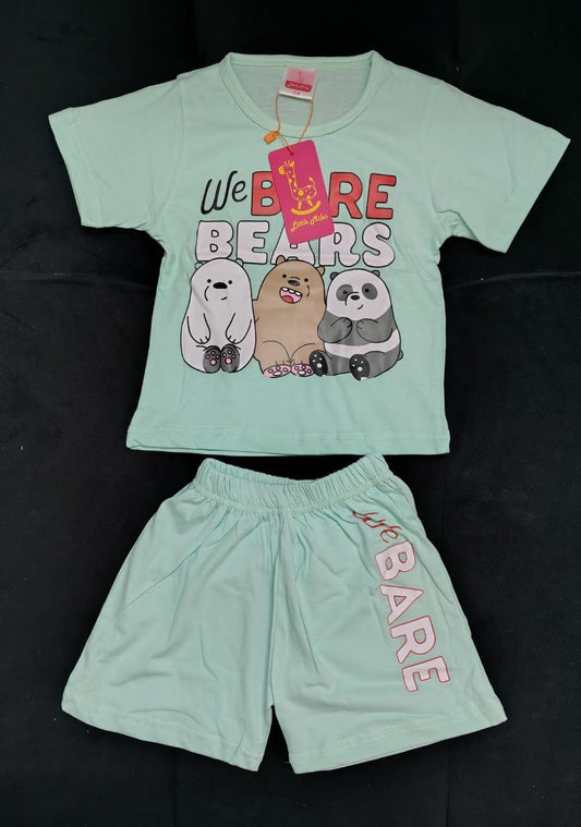 We Bare Bears Kids' T-Shirt & Shorts Set – Cute & Comfortable Outfit