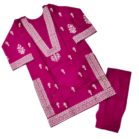 2Pcs Embroidered Doria Lawn Suit | Heavy Embroidery