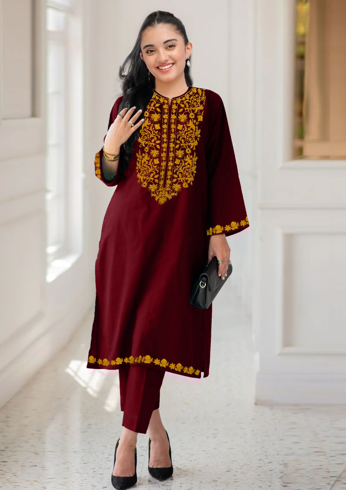 Kid's 2-Piece Embroidered Suit – Elegant Traditional Wear
