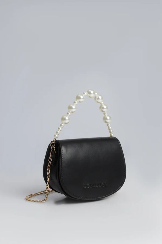 Zellbury Mini Luxe Crossbody Bag – Pearl Handle & Gold Chain | Women’s Fashion Purse