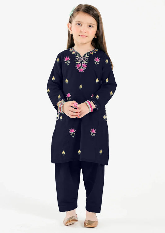 Kids 2-Piece Embroidered Suit | Pure Lawn | 2 Side Pockets