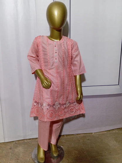 2-Piece Embroidered Chikankari Pure Lawn Suit – Stylish & Comfortable
