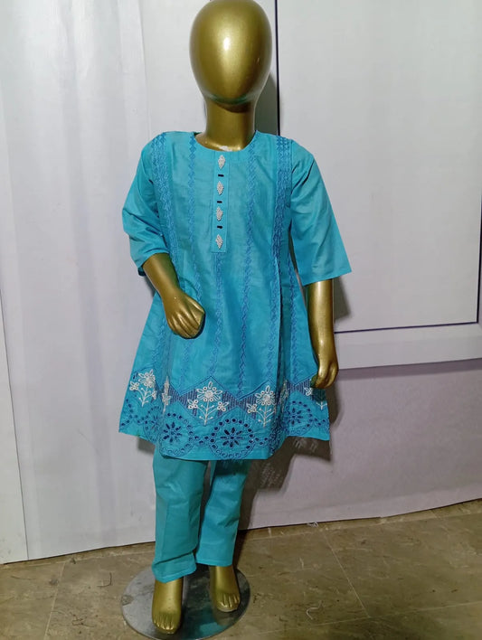 2-Piece Embroidered Chikankari Pure Lawn Suit – Stylish & Comfortable