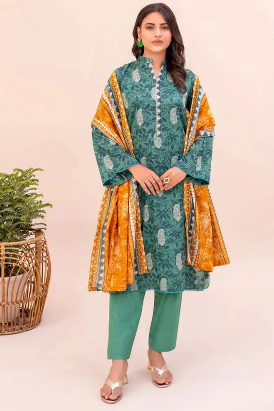 Sohaye 3 Piece Unstitched Printed Lawn Suit – Doriya Edition