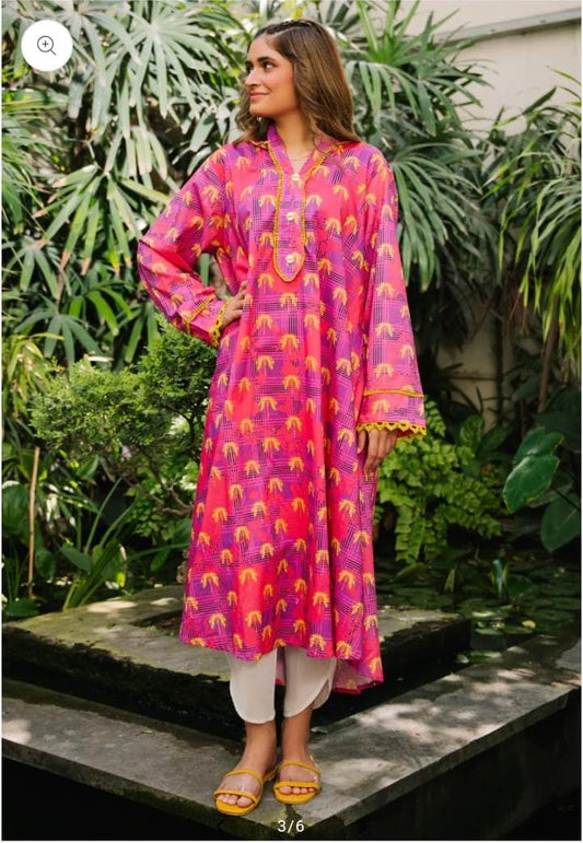 Zellbury tunic high-quality lawn fabric, this printed kurta