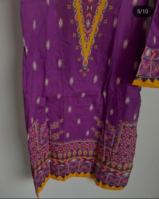 Original Zellbury 2-Piece Embroidered Shirt with Dupatta – Pure Lawn
