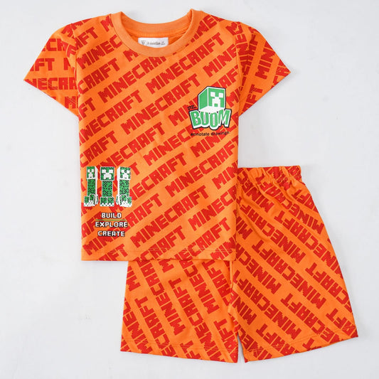 Boys 2-Piece Suit – Minecraft Design (Half Sleeves)