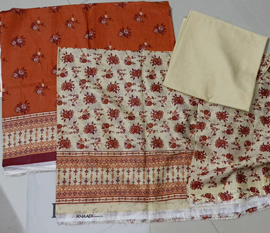 Khaadi SS'25 Doriya Edition – Unstitched 3 Piece Printed Lawn Suit